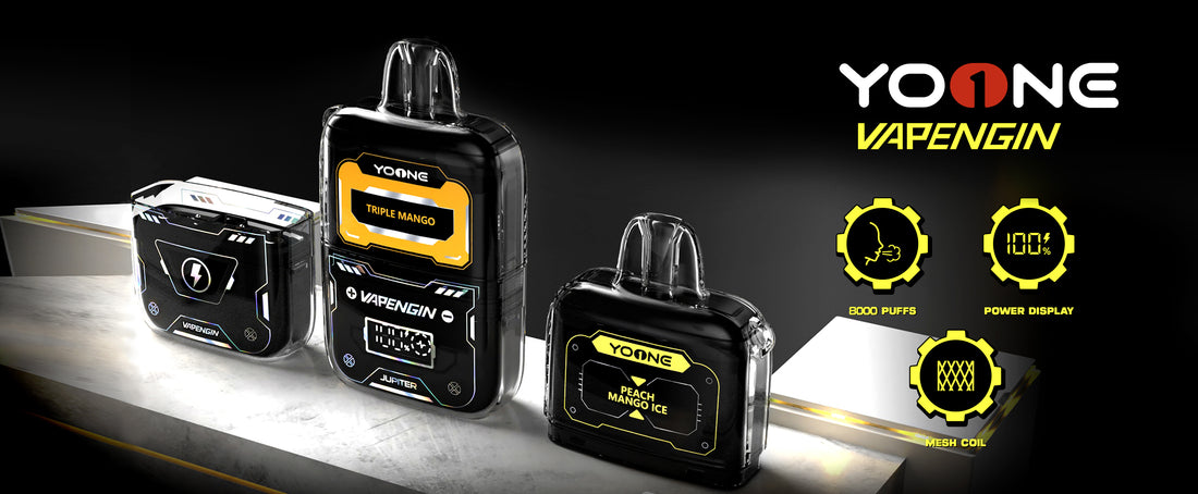 Introducing the Vapengin disposable pods by Yoone - Compact yet powerful, this pod offers an impressive 8000 puffs, ideal for convenient vaping wherever you are. What's more, its 16mL capacity ensures extended enjoyment of your preferred flavors.