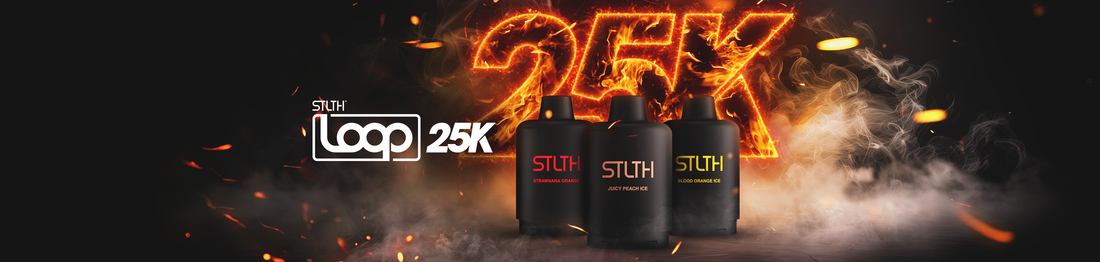 Elevate Your Vaping with STLTH LOOP 25K Pods – 20ML e-liquid, 25,000 puffs, bold flavours. Enjoy eco-friendly, long-lasting performance. Perfect with STLTH LOOP 2 Device!