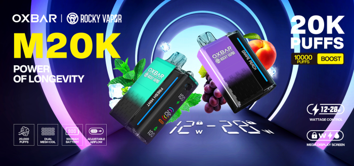 BUY OXBAR M20K DISPOSABLE VAPE (20000 PUFFs) AT MISTER VAPOR CANADA Mister Vapor BUY OXBAR M20K DISPOSABLE VAPE (20000 PUFFs) AT MISTER VAPOR CANADA Mister Vapor