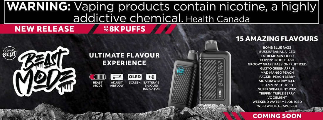 #1 ALL NEW FLAVOUR BEAST BEAST MODE 8K DISPOSABLE VAPE AT MISTER VAPOR CANADA