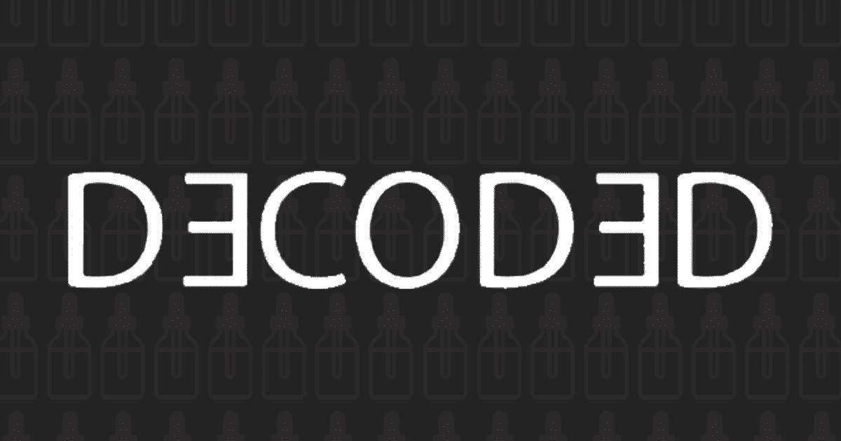 DECODED E-LIQUID Mister Vapor DECODED E-LIQUID Mister Vapor