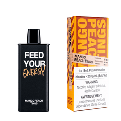 Feed Mango Peach Tings Pod (9000 Puffs) - Pods - Mister Vapor