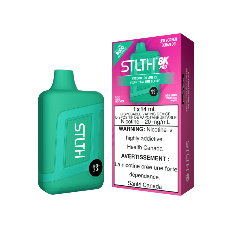 STLTH 8K Pro Watermelon Lime Ice Disposable Box - DISPOSABLE - Mister Vapor