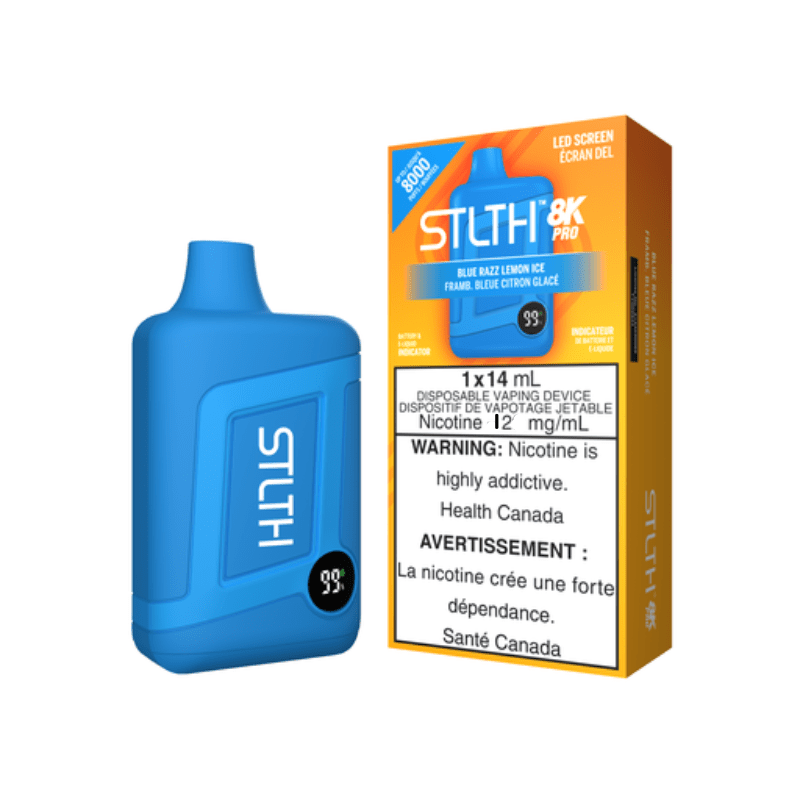 STLTH 8K Pro Blue Razz Lemon Ice Disposable Vape - DISPOSABLE - Mister Vapor