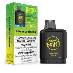 Level X G2 Boost Flavour Beast Pods - Super S.Lemon Iced, 25k Puffs - Pods - Mister Vapor