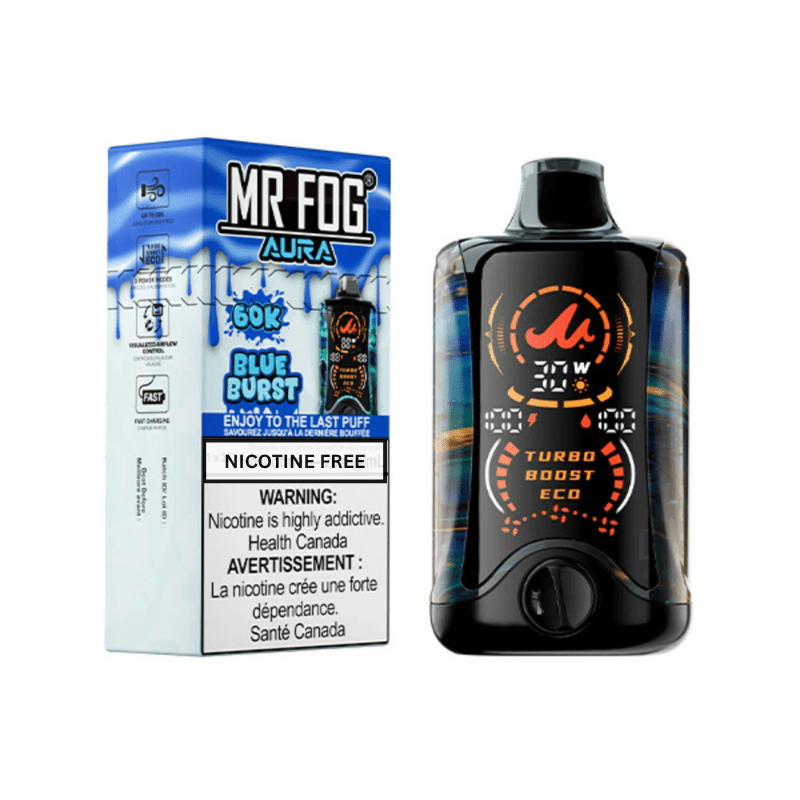 Mr Fog Aura 60K Disposable Vape Nicotine Free - Blue Burst - DISPOSABLE - Mister Vapor
