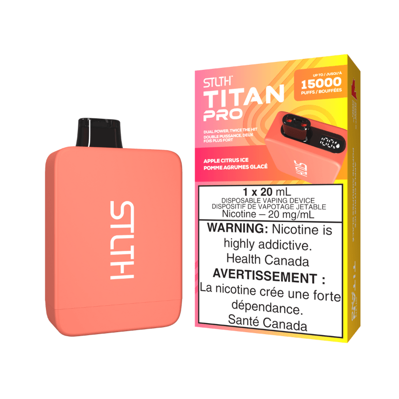 STLTH Titan Pro (15K) Apple Citrus Ice Disposable Vape - DISPOSABLE - Mister Vapor