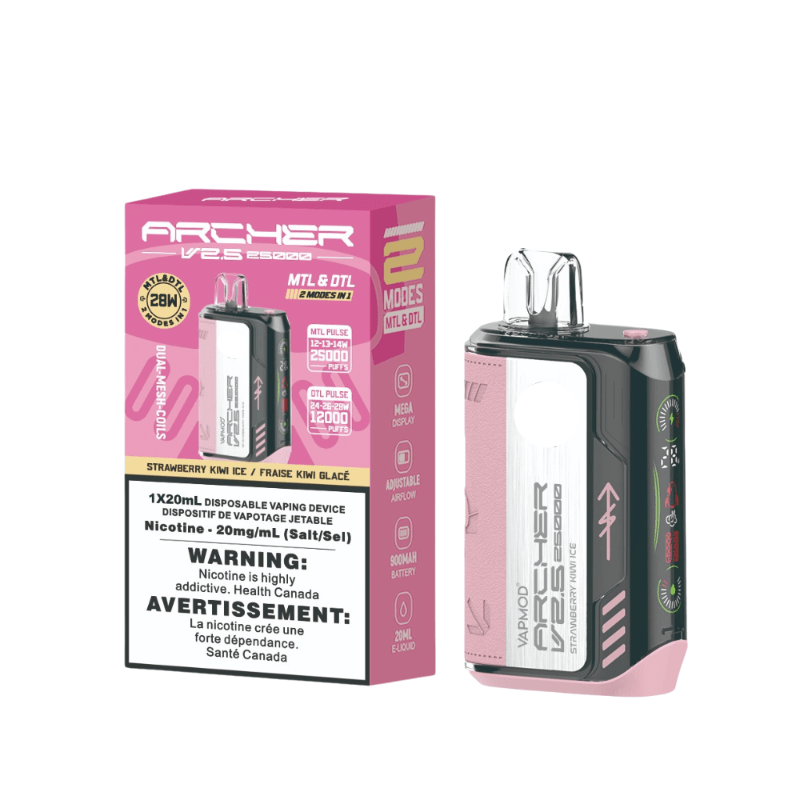 Archer Vapmod 25K Strawberry Kiwi Ice Disposable Vape - DISPOSABLE - Mister Vapor