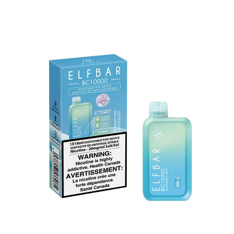 Elf Bar (BC 10K) Blueberry Mint Disposable Vape - DISPOSABLE - Mister Vapor