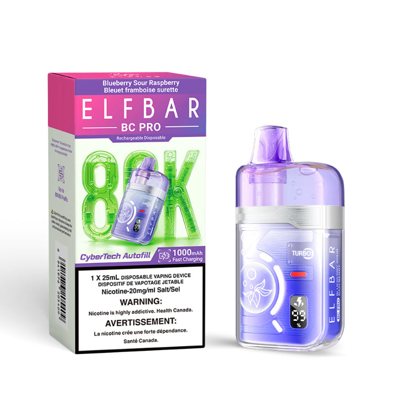 Elf Bar BC Pro 80K Disposable Vape - Blueberry Sour Raspberry