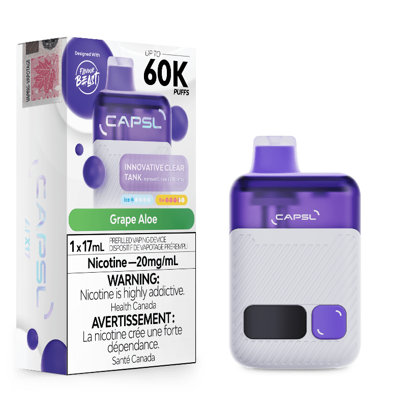 CAPSL 60k Grape Aloe Disposable Vape by Flavour Beast - DISPOSABLE - Mister Vapor