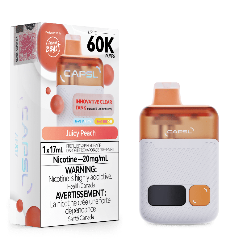 CAPSL 60k Juicy Peach Disposable Vape by Flavour Beast - DISPOSABLE - Mister Vapor
