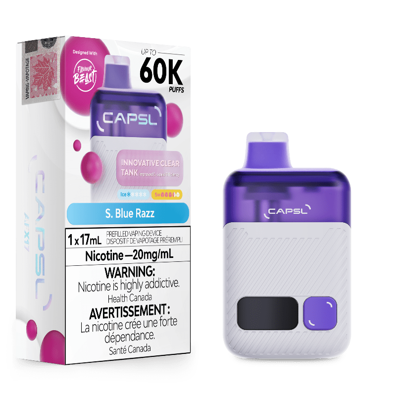 CAPSL 60k S. Blue Razz Disposable Vape by Flavour Beast - DISPOSABLE - Mister Vapor