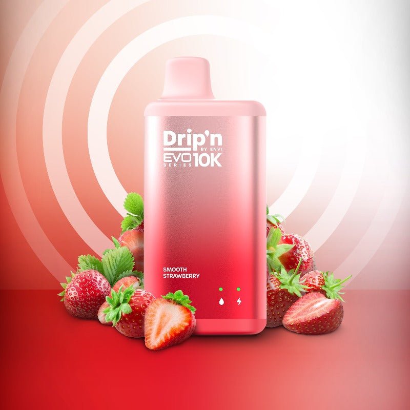 Drip'n EVO 10K Smooth Strawberry Disposable Vape - DISPOSABLE - Mister Vapor