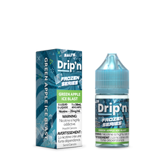 NEW RELEASE! GREEN APPLE ICE DRIP'N FROZEN SERIES E-LIQUID - 20mg/mL nicotine strength , 30ml e-liquid and 40vg/60pg ratio.Buy now at MV