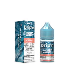 NEW RELEASE! PEACH BLUE RAZZ ICE DRIP'N FROZEN SERIES E-LIQUID - 20mg/mL nicotine strength , 30ml e-liquid and 40vg/60pg ratio.Buy now at MV