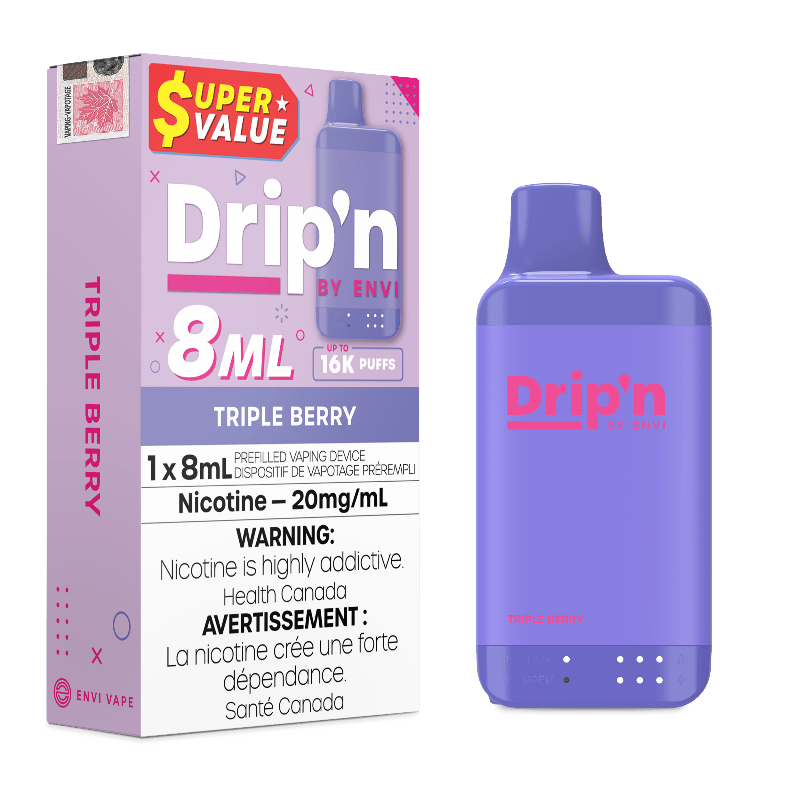 Drip'n 16k Value Series Disposable Vape - Triple Berry - DISPOSABLE - Mister Vapor