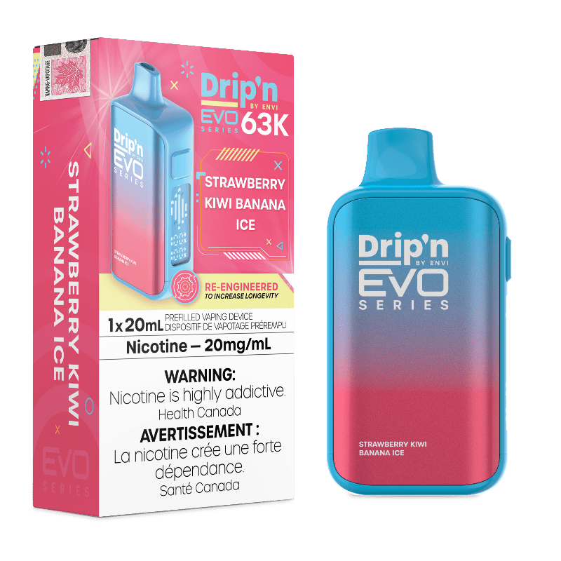 Drip'n Evo 63K by Envi Disposable Vape - Strawberry Kiwi Banana Ice - DISPOSABLE - Mister Vapor