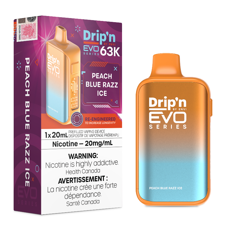 Drip'n Evo 63K by Envi Disposable Vape - Peach Blue Razz