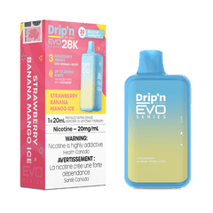 Drip'n EVO 28K Strawberry Banana Mango Ice Disposable Vape - DISPOSABLE - Mister Vapor