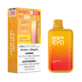 Electric Fruit Blast Drip'n EVO 28k Disposable Vape Immerse yourself in a burst of vibrant flavors with our Mixed Fruit vape, where the sweetness of ripe berries, tangy citrus, and juicy tropical fruits blend seamlessly for a refreshing and exhilarating taste experience.