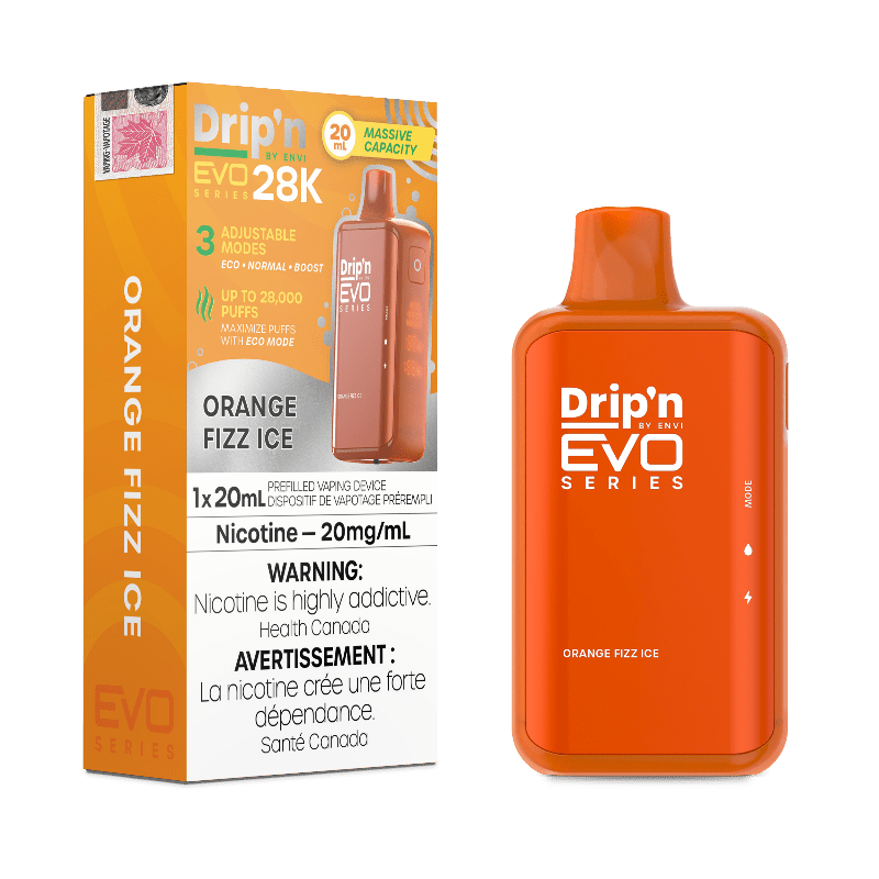 Drip'n EVO 28K Orange Sparkle Ice Disposable Vape - DISPOSABLE - Mister Vapor