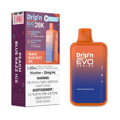 Drip'n EVO 28K Peach Blue Razz Ice Disposable Vape - DISPOSABLE - Mister Vapor