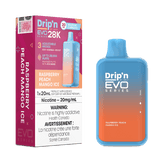 Drip'n EVO 28K Raspberry Peach Mango Ice Disposable Vape - DISPOSABLE - Mister Vapor