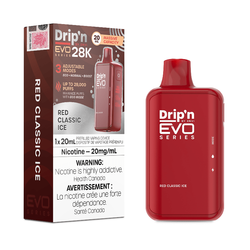Drip'n EVO 28K Red Classic Ice Disposable Vape - DISPOSABLE - Mister Vapor