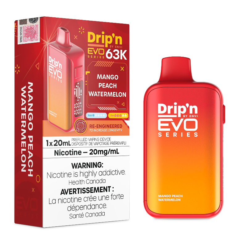 Envi Drip'n Evo 63K Disposable Vape - Mango Peach Watermelon