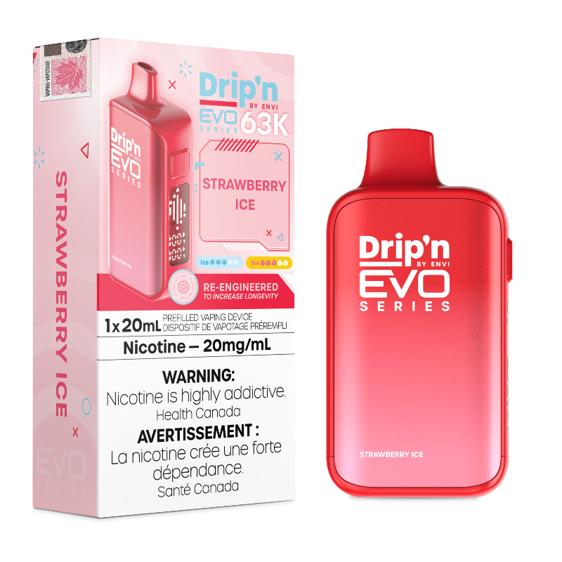 Envi Drip'n Evo 63K Disposable Vape - Strawberry Ice