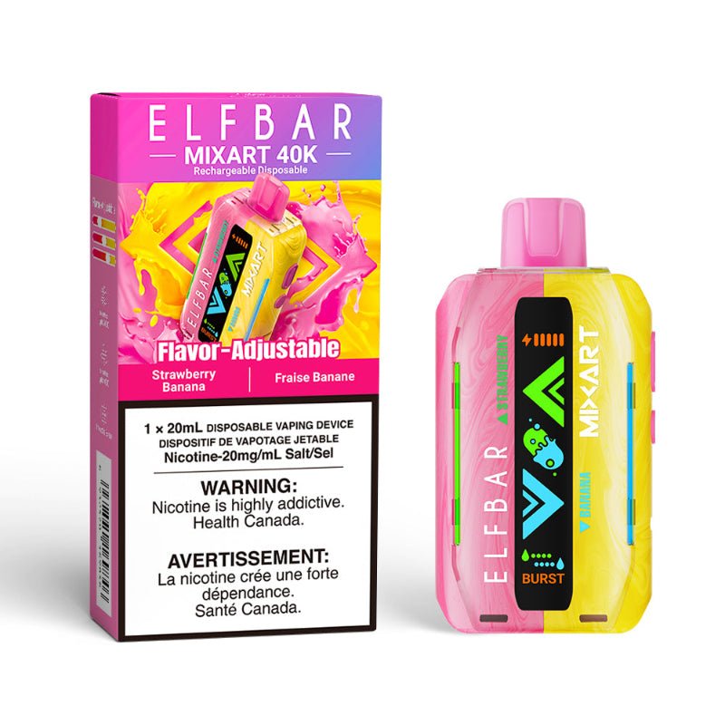 Elf Bar MixArt 40k Strawberry Banana (Strawberry + Banana) Disposable Vape - DISPOSABLE - Mister Vapor
