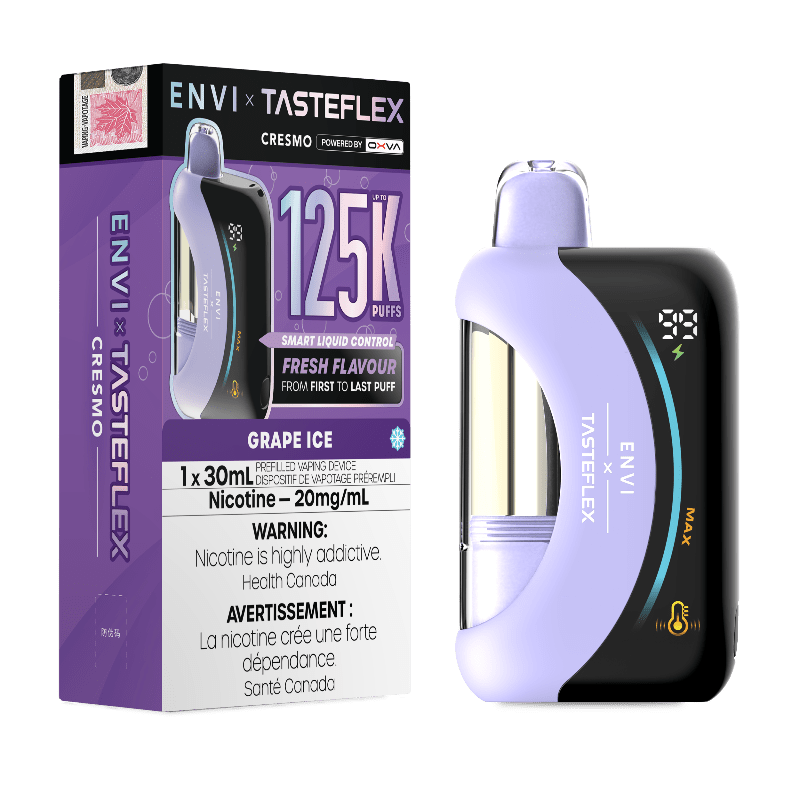 Envi x Tasteflex Cresmo 125k Disposable Vape - Grape Ice - DISPOSABLE - Mister Vapor