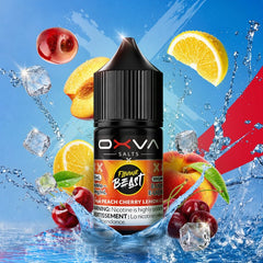 Flavour Beast x Oxva Nicotine Salts E-liquid - Fresh Peach Cherry Lemon Ice - E-Liquid - Mister Vapor