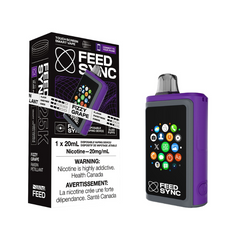 Fizzy Grape Feed Sync Disposable Vape - 25,000 Puffs Sweet grape cola Mentos with a fizzy twist for a lively vape. Get ready to elevate your vaping game with the Feed Sync Disposable Vape—the world’s first smart disposable vape that’s packed with jaw-dropping features! This amazing device easily connects to both Android and Apple phones, giving you cool perks like SMS alerts, camera control, call functionality, social media updates, and even gaming. Flavour: 3.5/5 Sweetness: 2/5 Iciness: 3.5/5