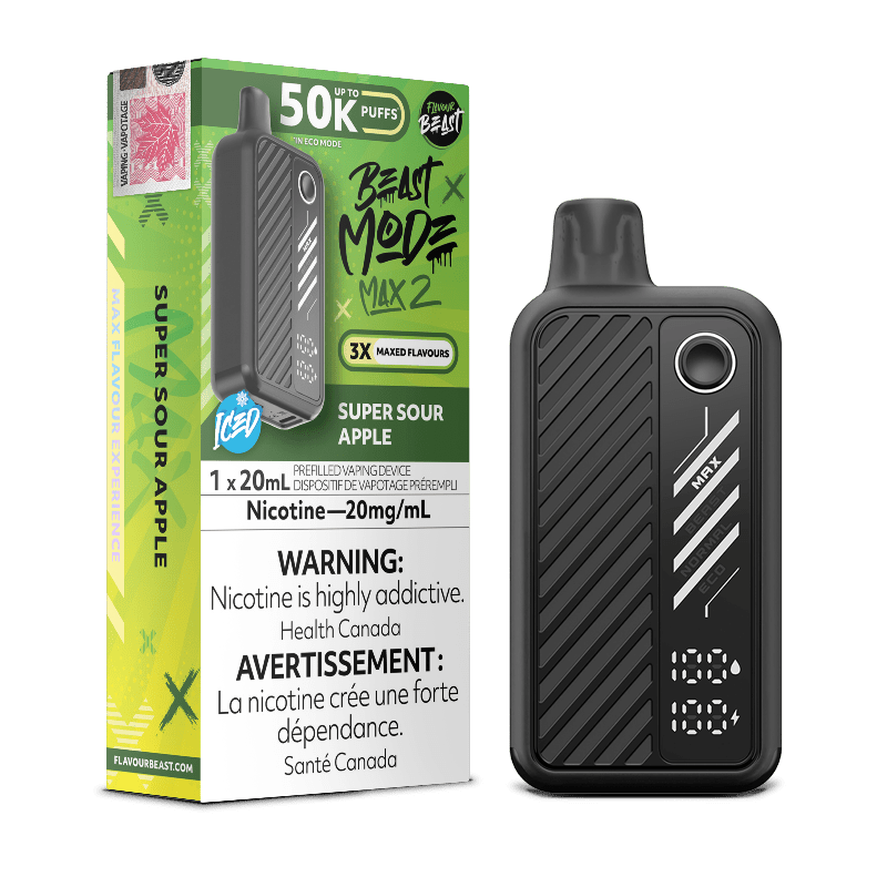 Beast Mode Max 2 50K Super S.Apple Ice By Flavour Beast - DISPOSABLE - Mister Vapor