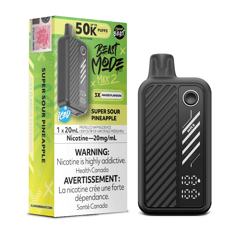 Beast Mode Max 2 50K Super S.Pineapple Ice By Flavour Beast - DISPOSABLE - Mister Vapor
