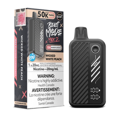 Beast Mode Max 2 50K Wicked White Peach By Flavour Beast Disposable Vape