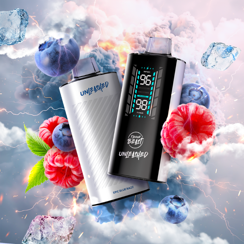 Flavour Beast Unleashed DCP 20K Epic Blue Razz Iced Disposable Vape - DISPOSABLE - Mister Vapor