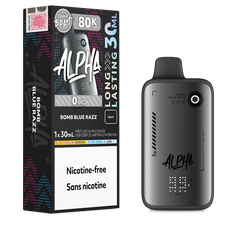 Flavour Beast Alpha 80K Disposable Vape Nicotine Free - Bomb Blue Razz, 30mL