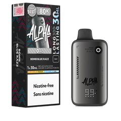 Flavour Beast Alpha 80K Disposable Vape Nicotine Free - Bomb Blue Razz, 30mL - DISPOSABLE - Mister Vapor
