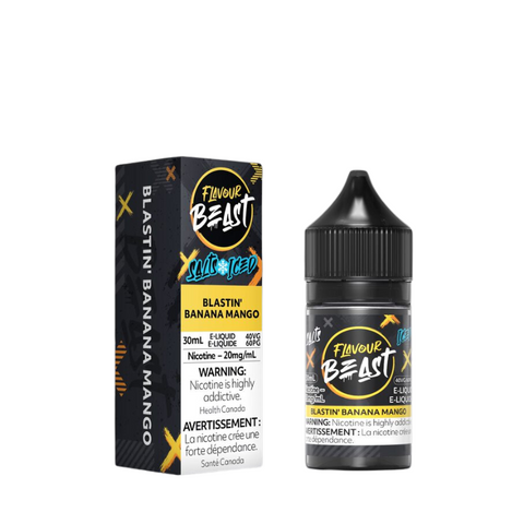 Blastin' Banana Mango Iced: Experience a tropical explosion with Blastin' Banana Mango e-liquid! Dive into a whirlwind of luscious bananas and juicy mangos, delivering a burst of sunshine in every puff. Same-day and next day delivery.