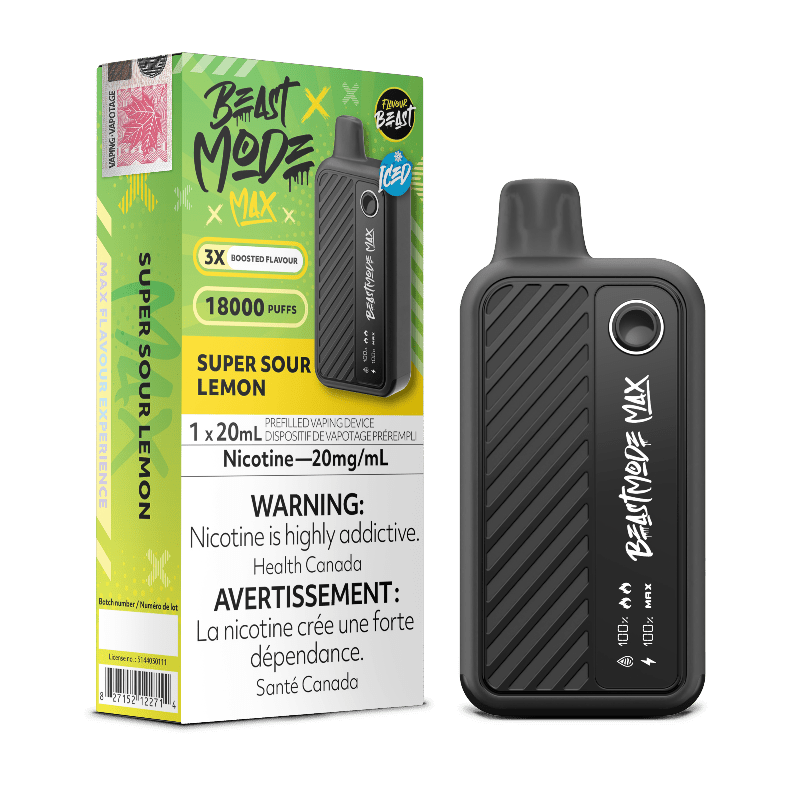 Beast Mode Max 18K Super S.Lemon Iced Disposable Vape - DISPOSABLE - Mister Vapor
