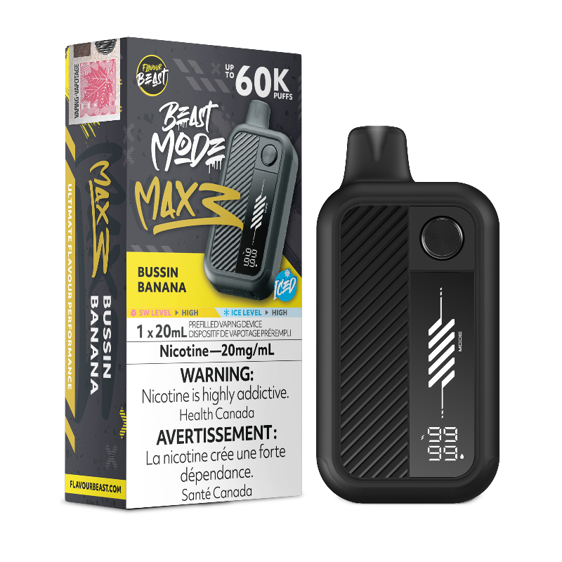 Flavour Beast - Beast Mode Max 3 60k Bussin Banana Iced Disposable Vape