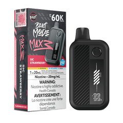 Flavour Beast - Beast Mode Max 3 60k Sic Strawberry Iced Disposable Vape - DISPOSABLE - Mister Vapor