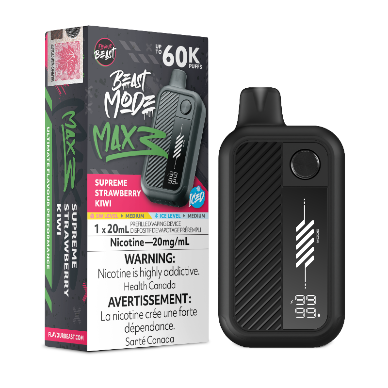 Flavour Beast - Beast Mode Max 3 60k Supreme Strawberry Kiwi Iced Disposable Vape