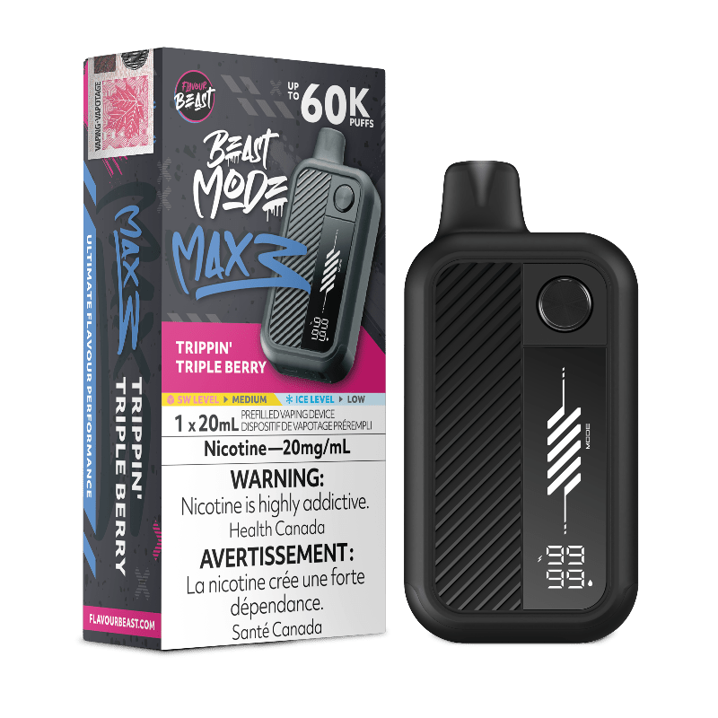 Flavour Beast - Beast Mode Max 3 60k Trippin Triple Berry Disposable Vape - DISPOSABLE - Mister Vapor