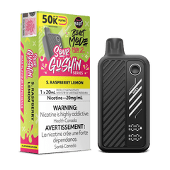 Beast Mode Max 2 50K Sour Gushin Series S. Raspberry Lemon By Flavour Beast - DISPOSABLE - Mister Vapor