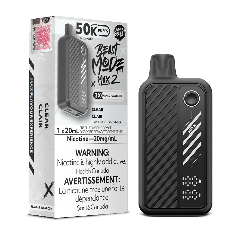 Beast Mode Max 2 50K Clear By Flavour Beast - DISPOSABLE - Mister Vapor