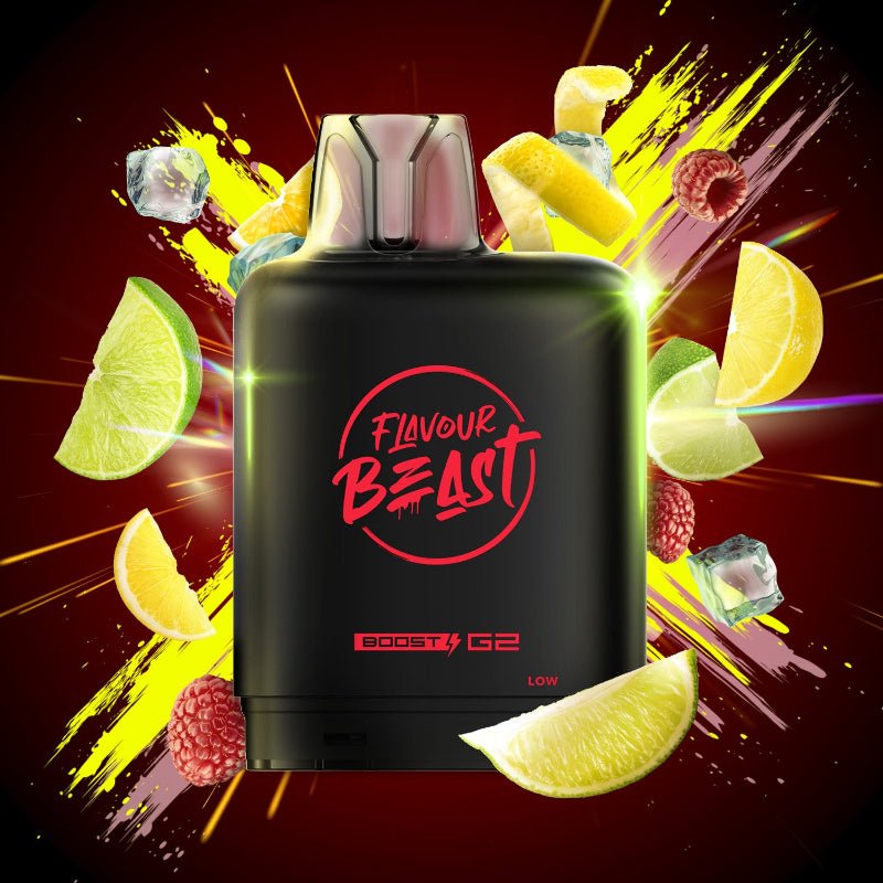 Level X G2 Boost Flavour Beast Pods - Mtn Citrus Raspberry Iced, 25k Puffs - Pods - Mister Vapor